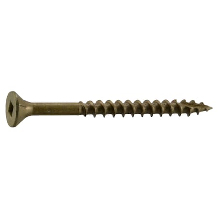 Buildright Deck Screw, #7 x 2 in, Steel, Flat Head, Square Drive, 443 PK 54024